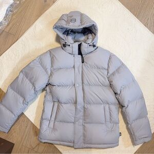 NWT 101143 men super puff marble grey S 700fill